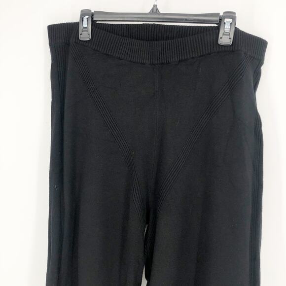 GOOD AMERICAN Women Curved Rib Icon Pant 3XL 6 Black Pull-On Knit Stretch NWOT - Picture 6 of 12